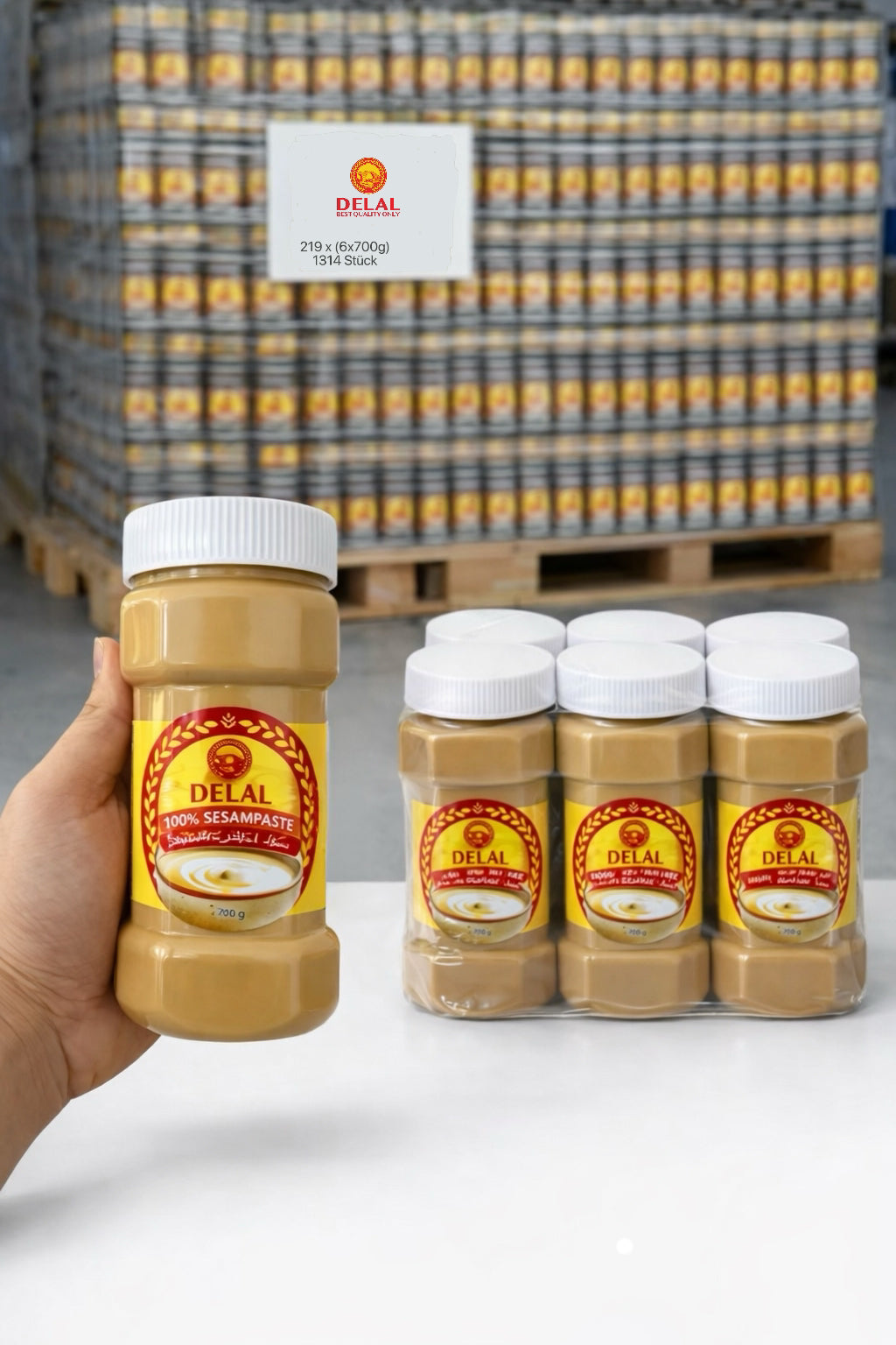 Tahini Palette – 219 Cases (1.314 Stück à 700 g) | Gastronomie & Großhandel